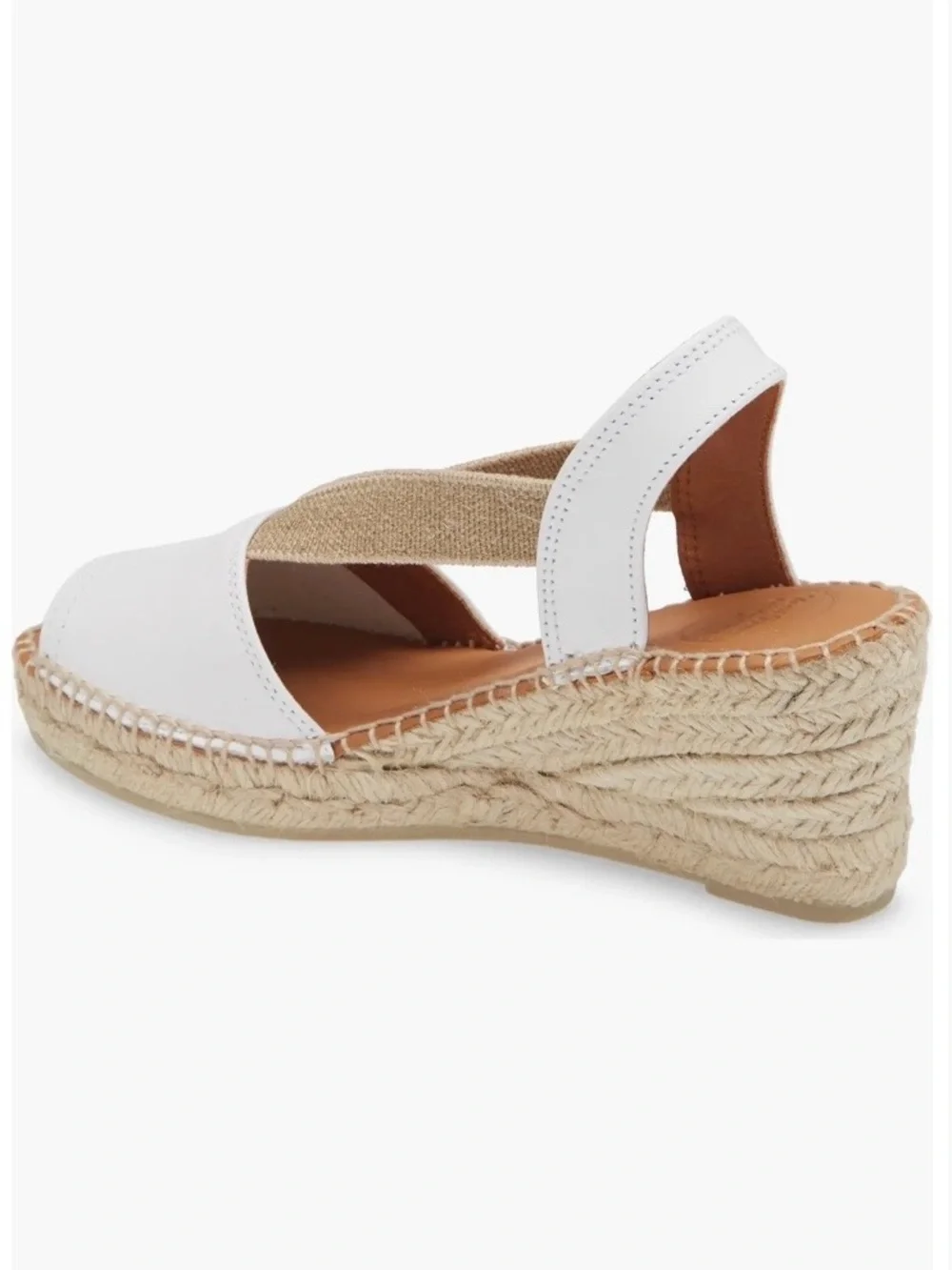 Toni Pons Etna Espadrille Sandals White Leather NWOT